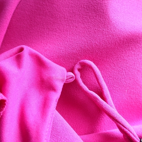 LOVE Nickie Lew Sparkle Pink Ruched side Stretch Dress - Picture 9 of 15